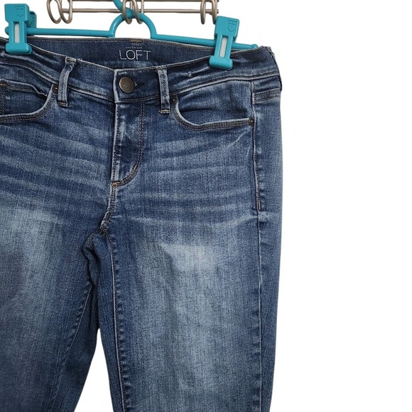 Ann Taylor LOFT Modern Crop Jeans Womens Size 2 Medium Wash Blue Denim Pants G22 - Picture 4 of 7